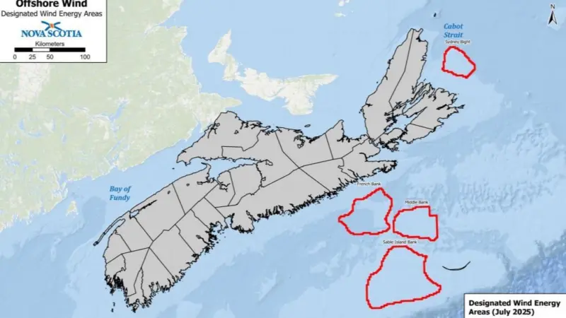 Nova Scotia designated offshore wind areas