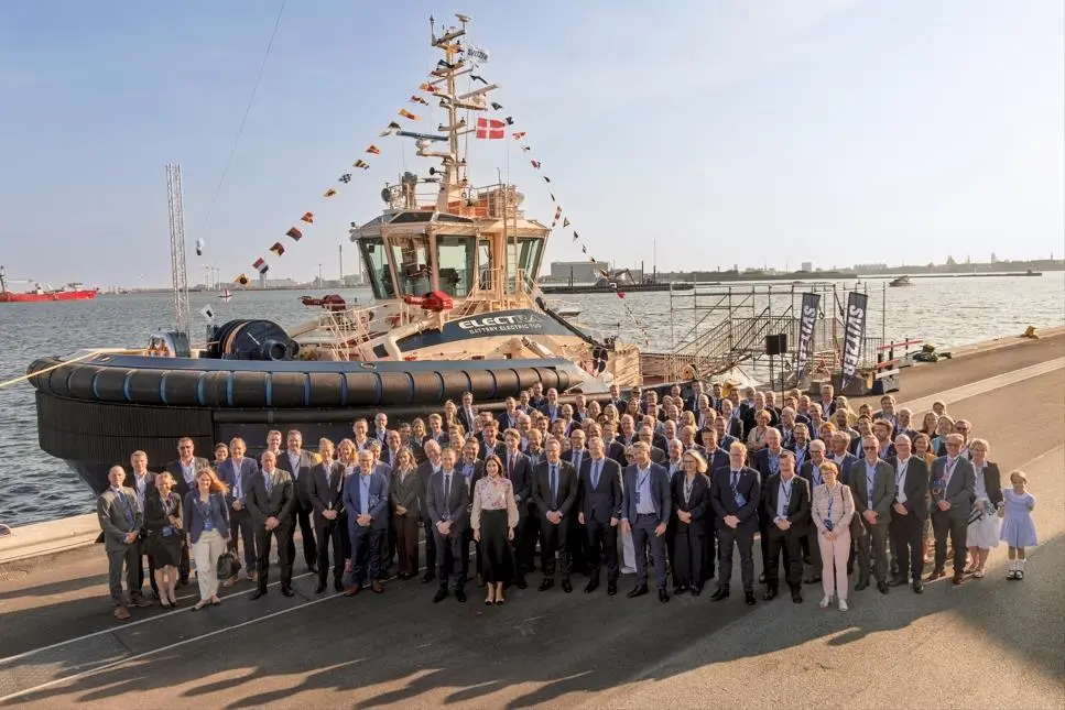 Denmark's Queen Mary names the country's first fully electric tug