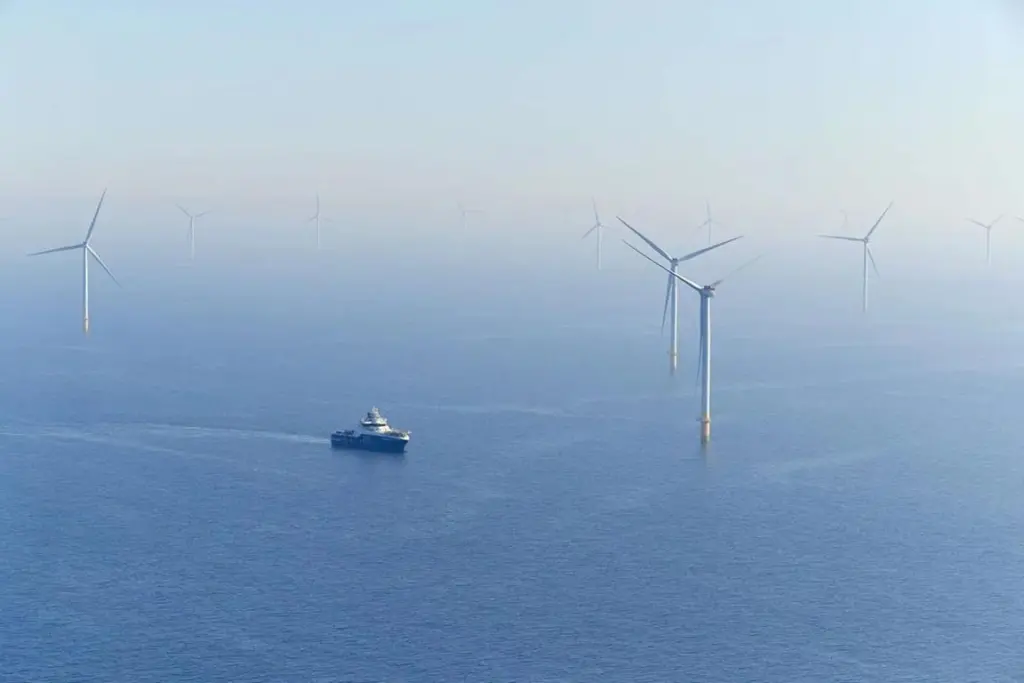 The image shows Revolution Wind offshore wind turbines