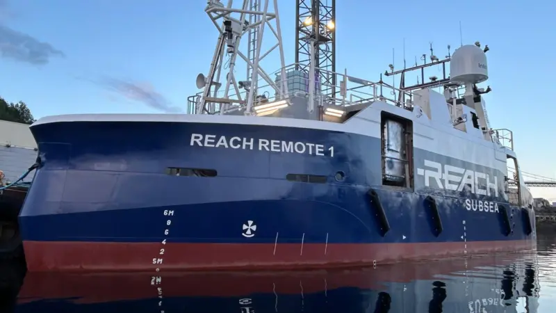 The image shows a close up of the vessel Reach Remote 1