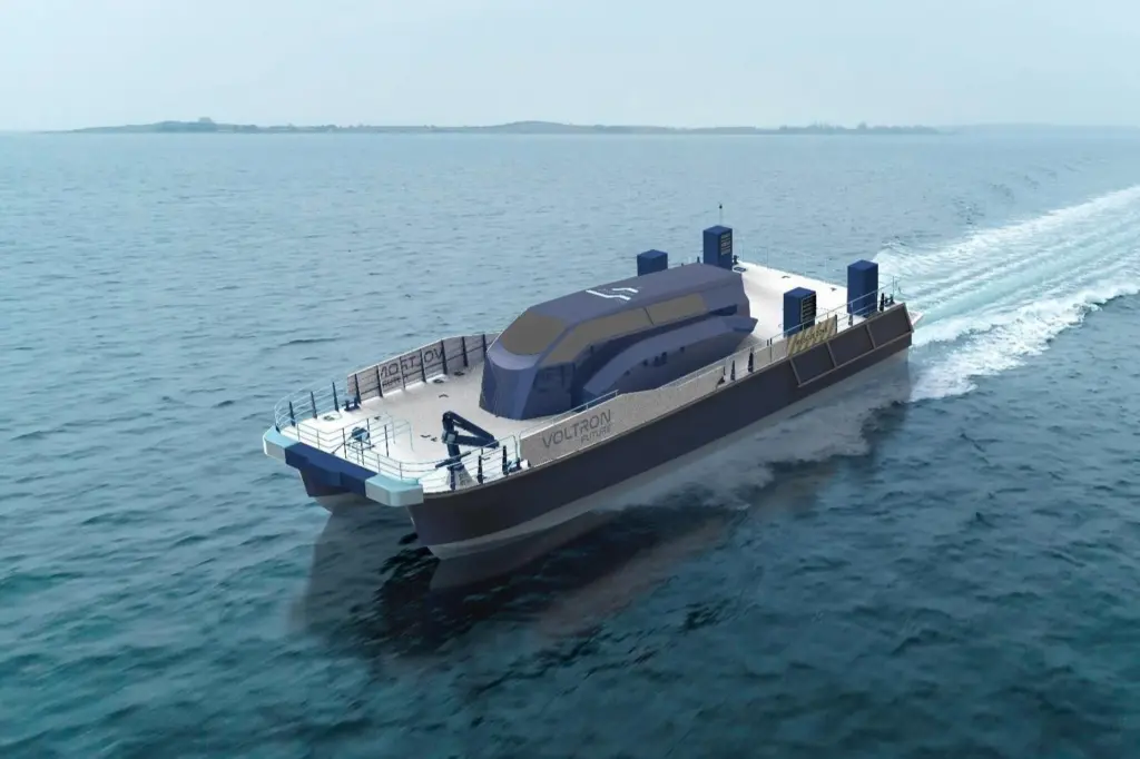 The CTV-26 RON, next-generation crew transfer vessel (CTV) on the water