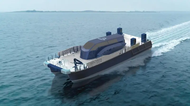 The CTV-26 RON, next-generation crew transfer vessel (CTV) on the water