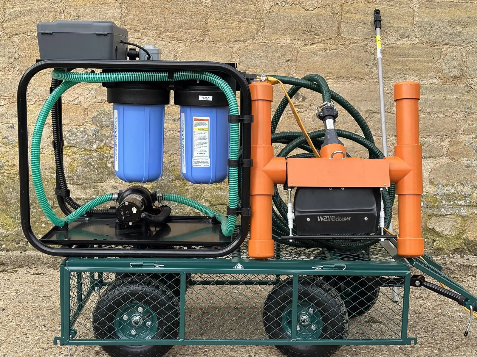 A close up of the Wavecleaner VAC on a trolley