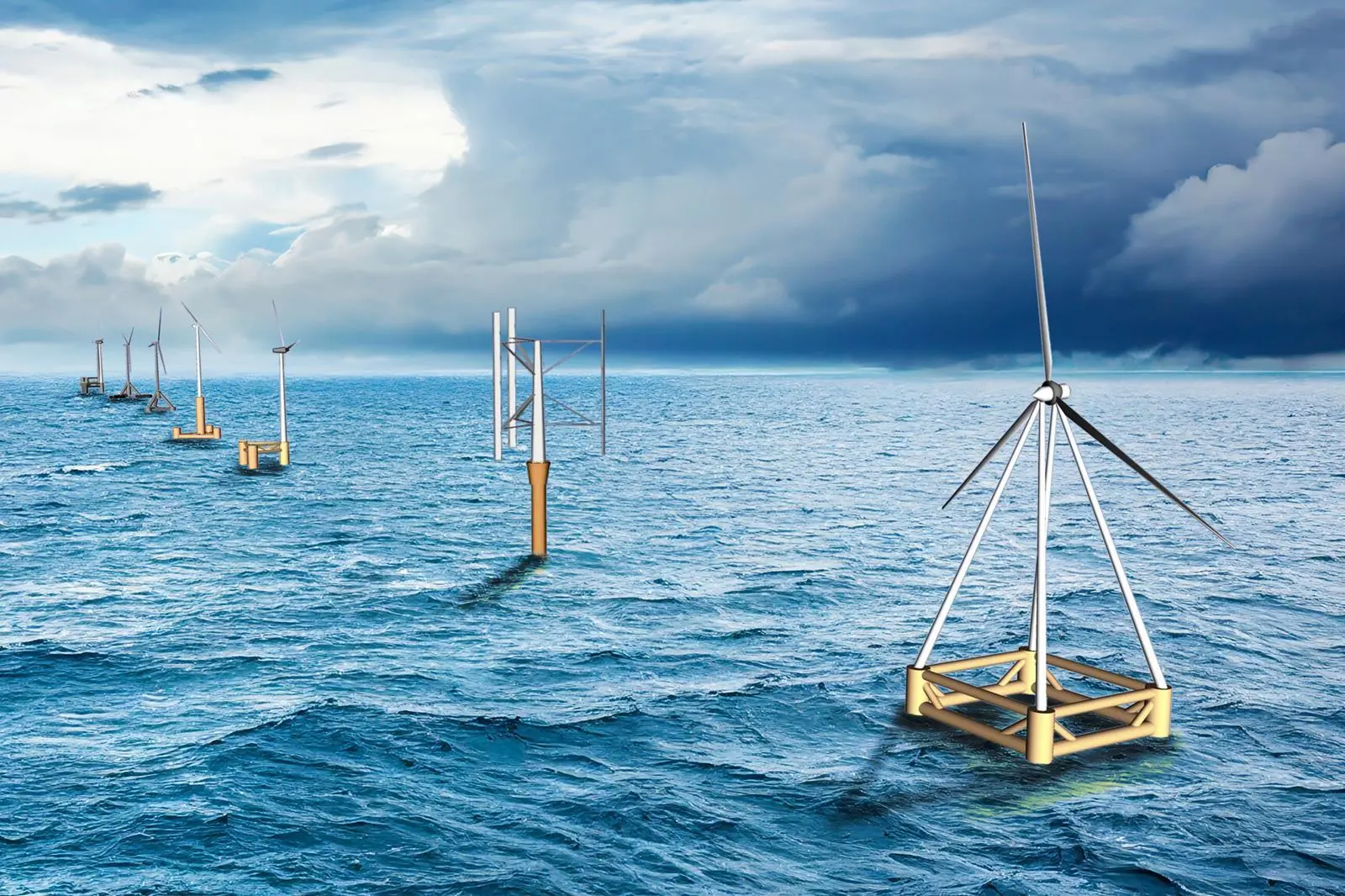 Artist's representation of EMEC National Floating Wind Test Centre (1)