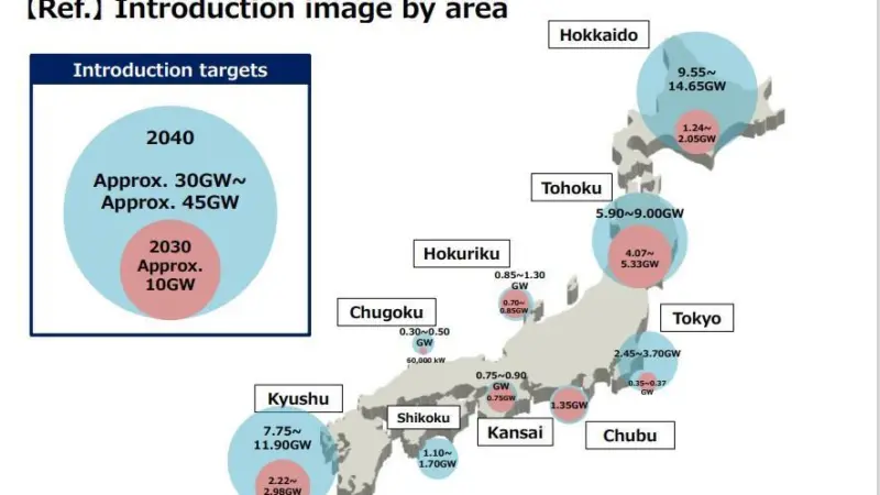 Public-Private Council offshore wind areas Japan