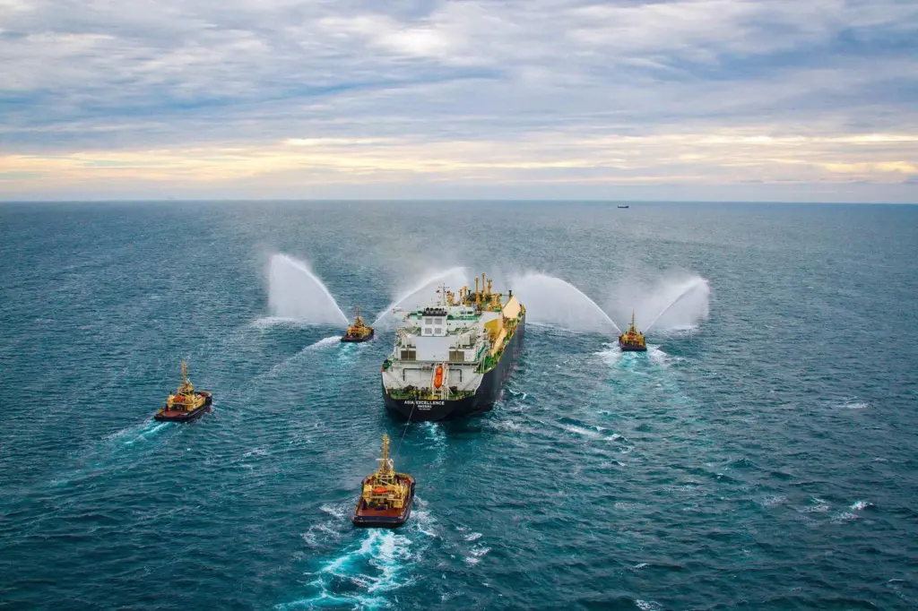 The image shows gorgon-asia-excellence-first-cargo-sailaway-d