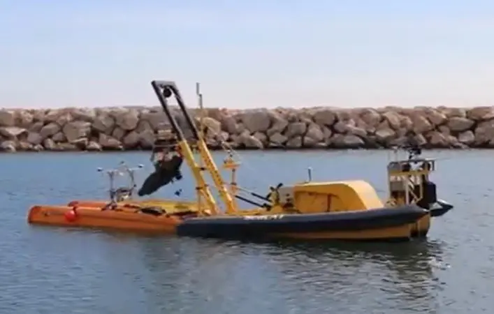 The image shows the vessels involved in the demonstration in Marseille