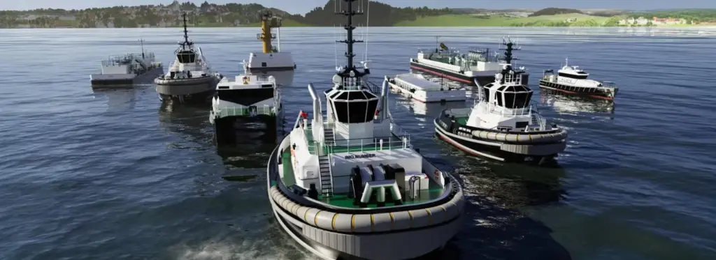 Damen's order from Serco involves a variety of vessels including tugs and barges (Damen)
