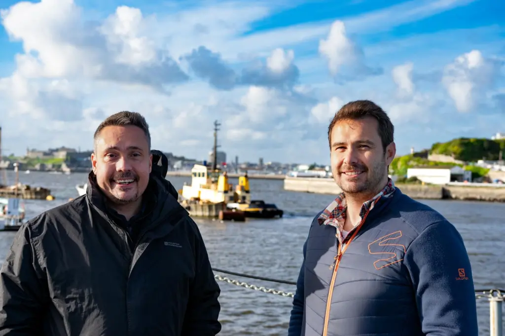Acua Ocean founders Mike Tinmouth (L) with brother Neil