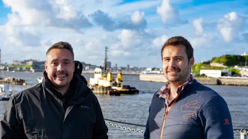 Acua Ocean founders Mike Tinmouth (L) with brother Neil