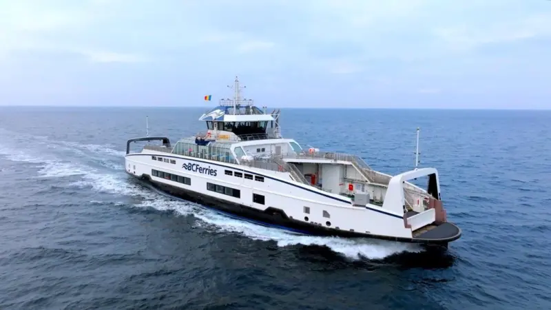 Island Class ferry no. 7 for BC Ferries at sea