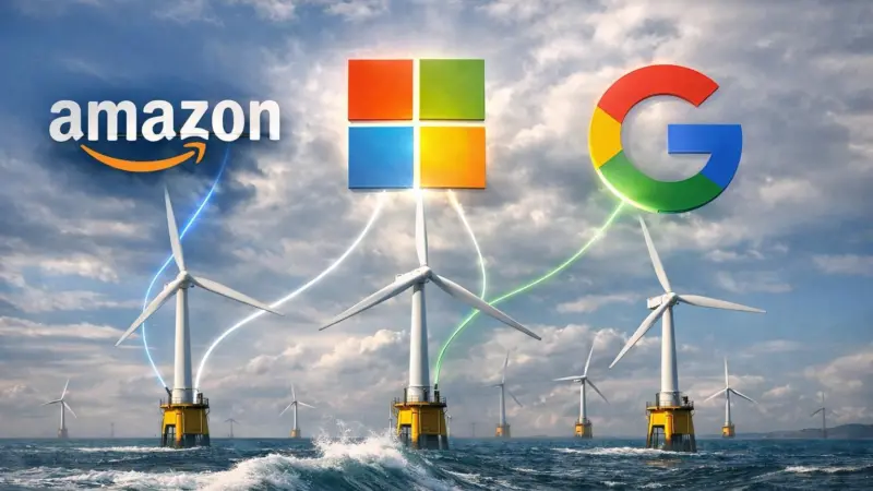 Big tech powered by offshore wind