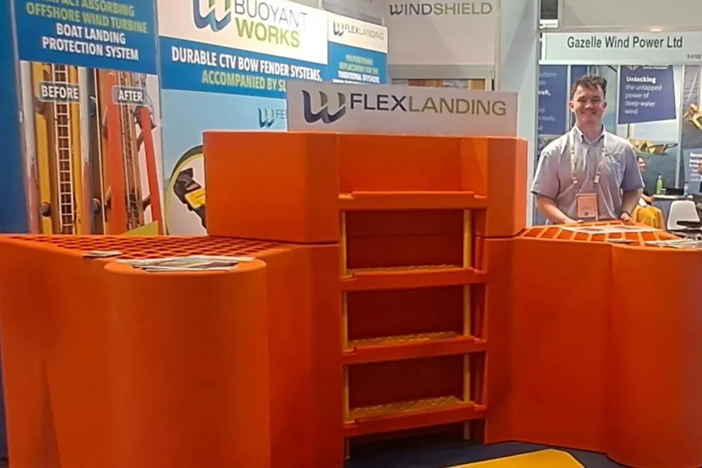Tom Cox and the FlexLanding equipment from Buoyant Works