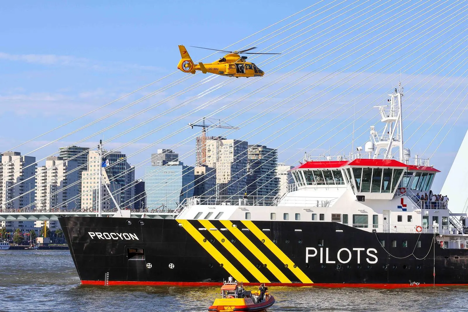 Helicopters can transfer pilots to vessels far offshore or in bad weather (Peter Barker)