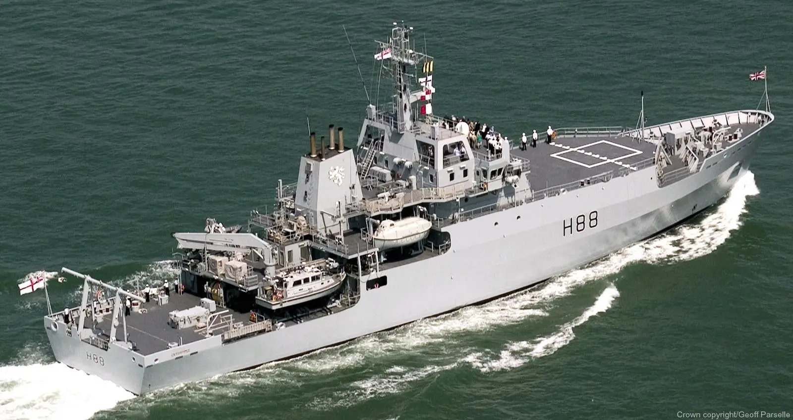 HMS Enterprise - pictured on active service for the Royal Navy_