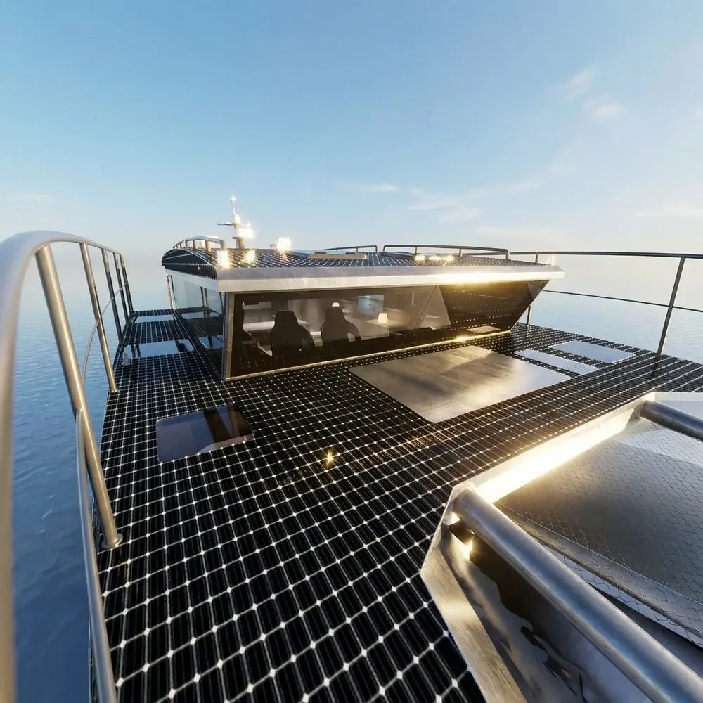 All Electric 40 Solar deck