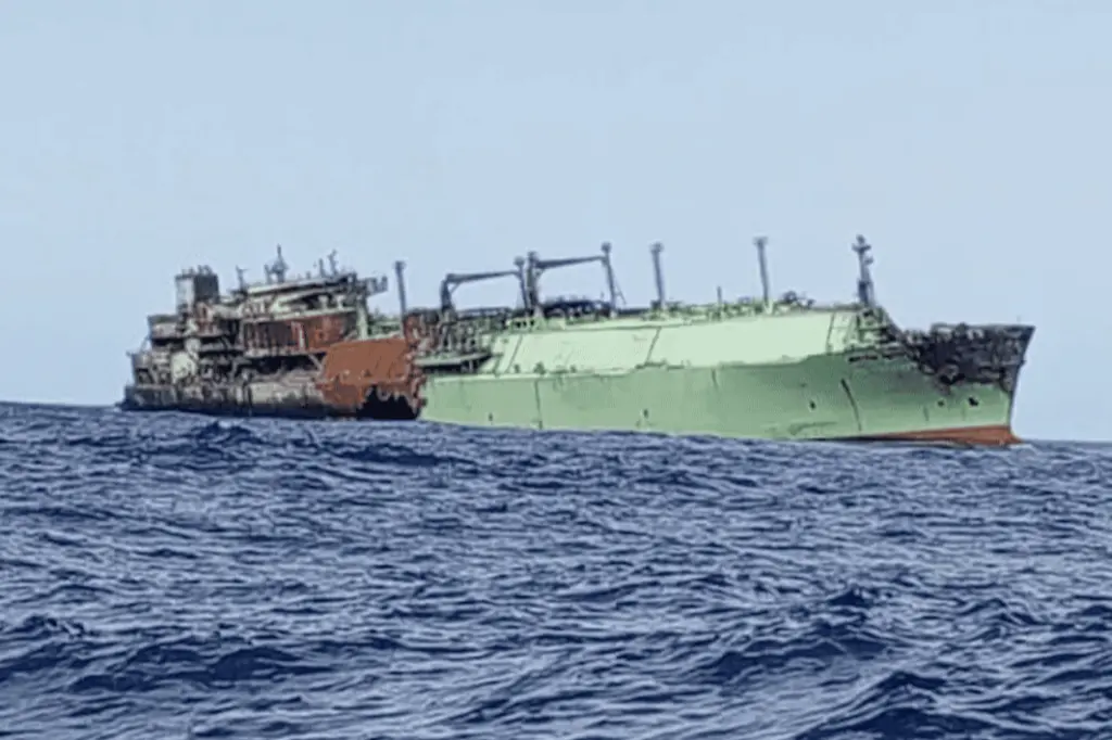 'Arctic Metagaz' was left abandoned and drifting between Libya and Malta (General Administration for Coastal Security)