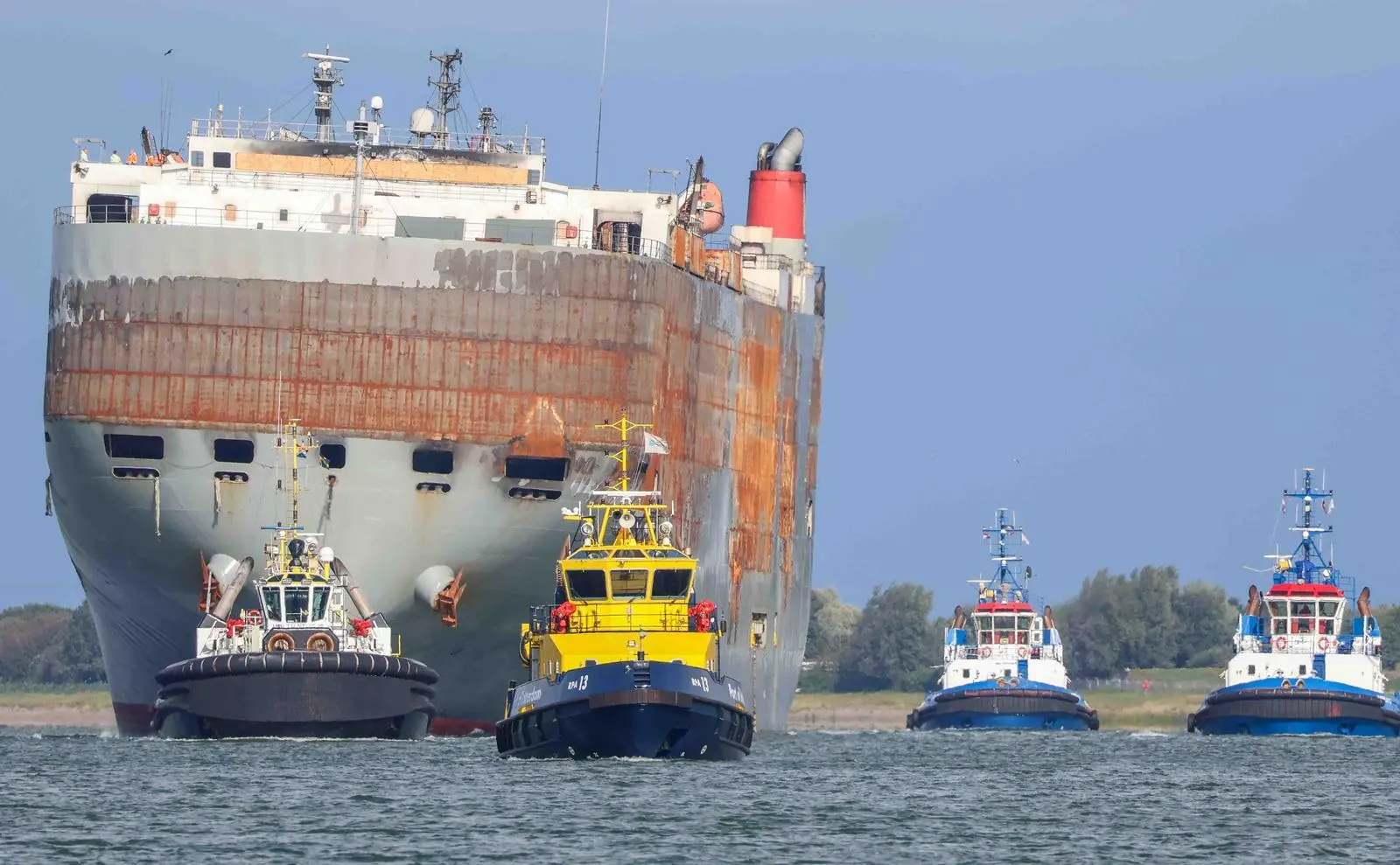 Vehicle carrier fires are typical situations requiring the specialist skills of professional salvors (Peter Barker)