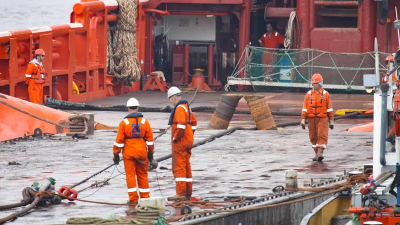 The decks of offshore support vessels can be dangerous places to work (Peter Barker)
