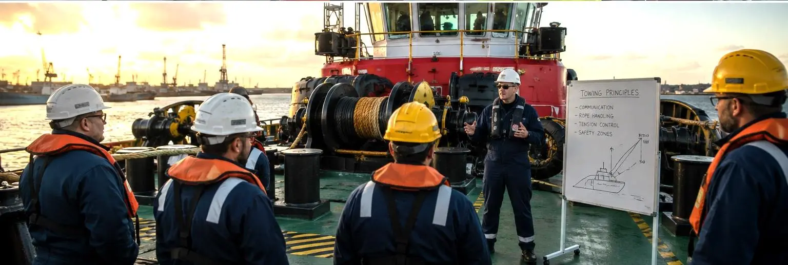 Crew training on tug