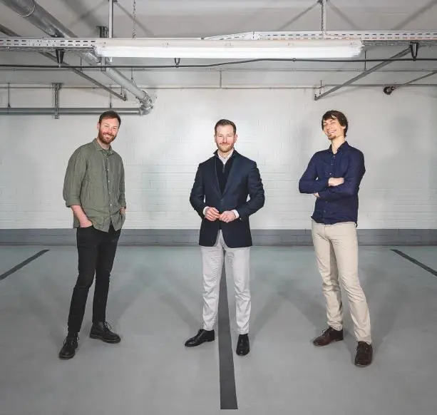 Hyperdrives founding team from left CTO Michael Numberger; CEO Robin Renz; Head of Software Banjamin Hengstler